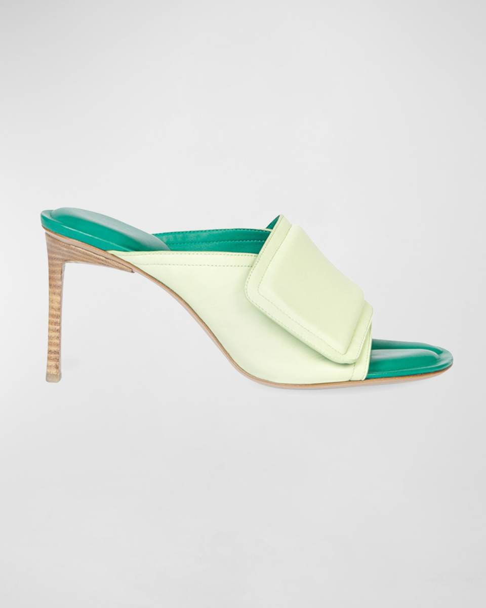 Les Mules Aqua Bicolor Lambskin Sandals